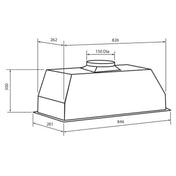 Glem 85cm Stainless Steel Undermount Rangehood CK85UCFN - Ex Display