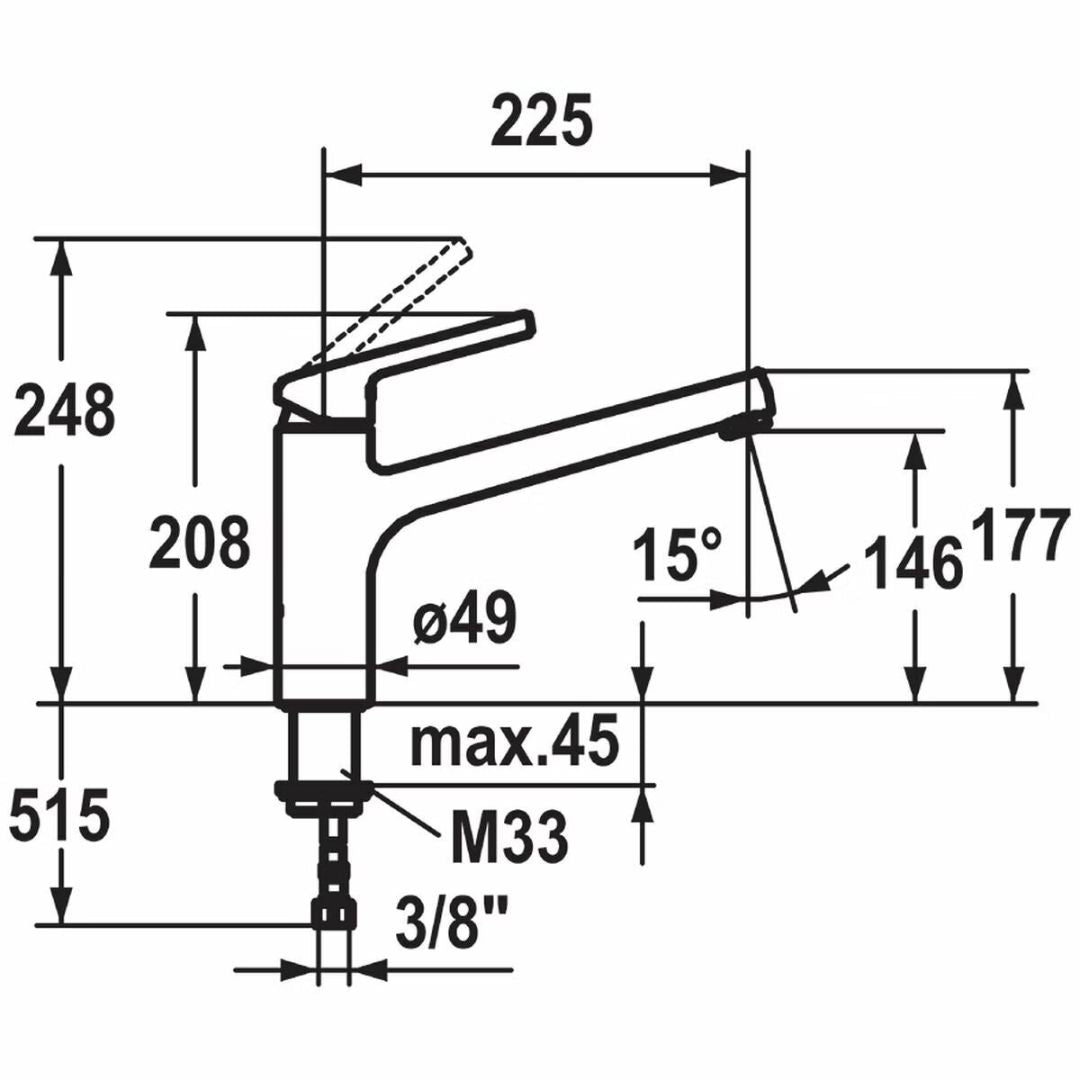 KWC Luna-E Stainless Pull-Out Mixer Tap 10.441.113.700 - Clearance