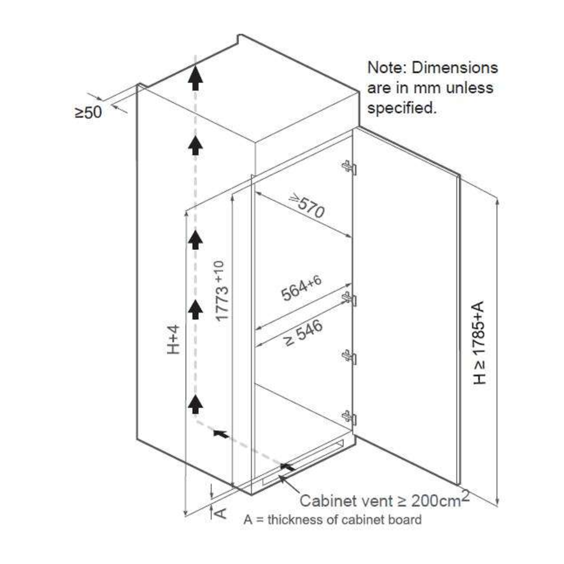 Kleenmaid CR30911 dimensions diagram