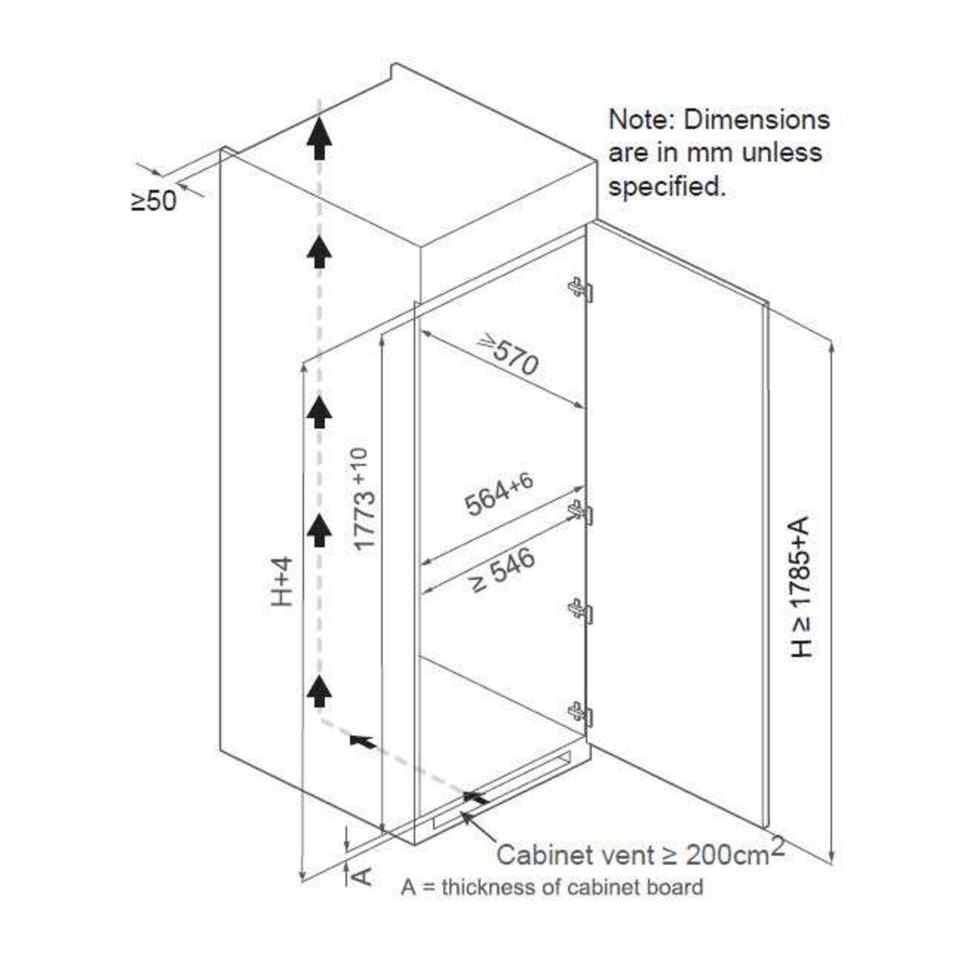 Kleenmaid CZ21911 dimensions diagram