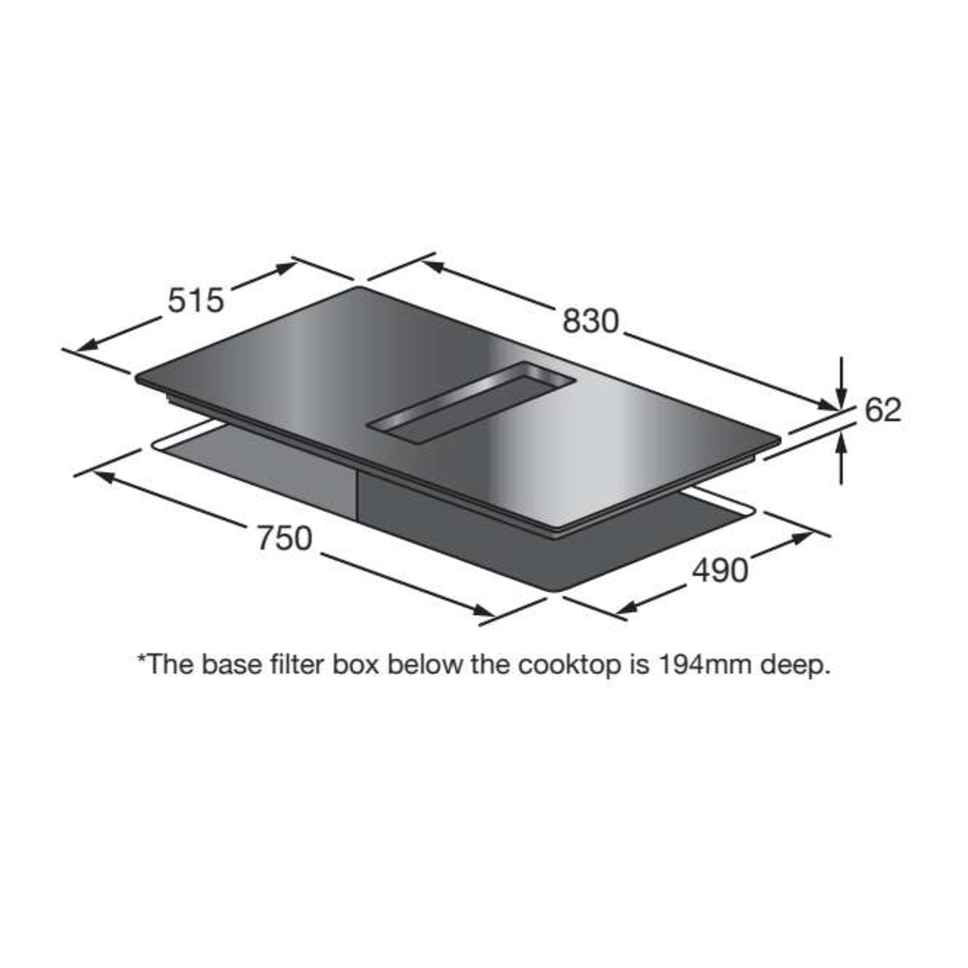 Kleenmaid ICTFX9042 dimensions diagram