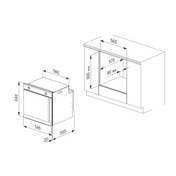 Kleenmaid OMF6031XS dimensions diagram