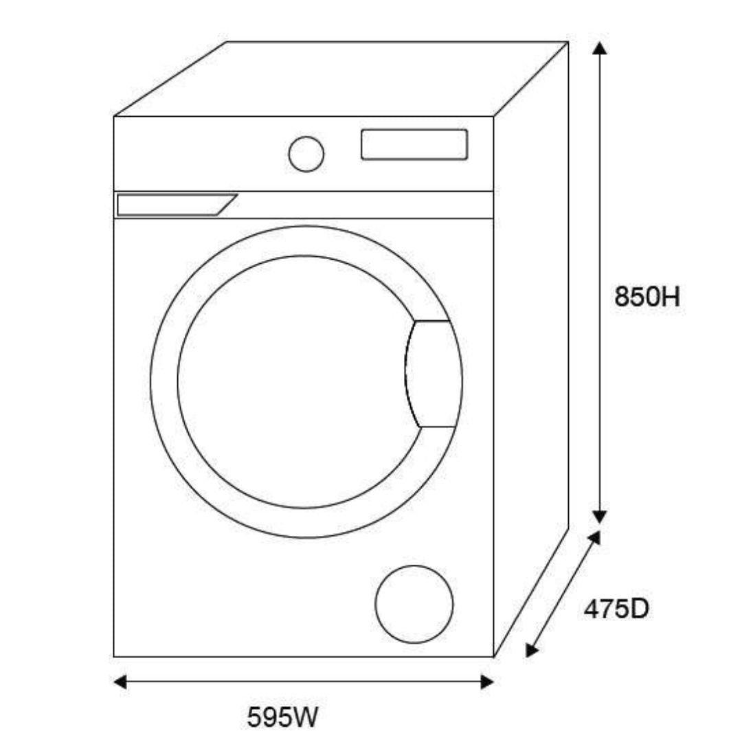 Kleenmaid 8kg Front Load Washing Machine LWF8014