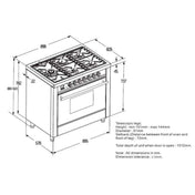 Kleenmaid 90cm Dual Fuel Freestanding Oven OFS9031
