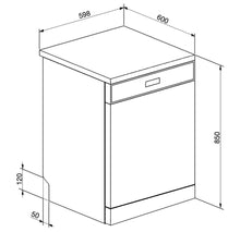 Load image into Gallery viewer, Smeg Black Freestanding Dishwasher DWA6314B2
