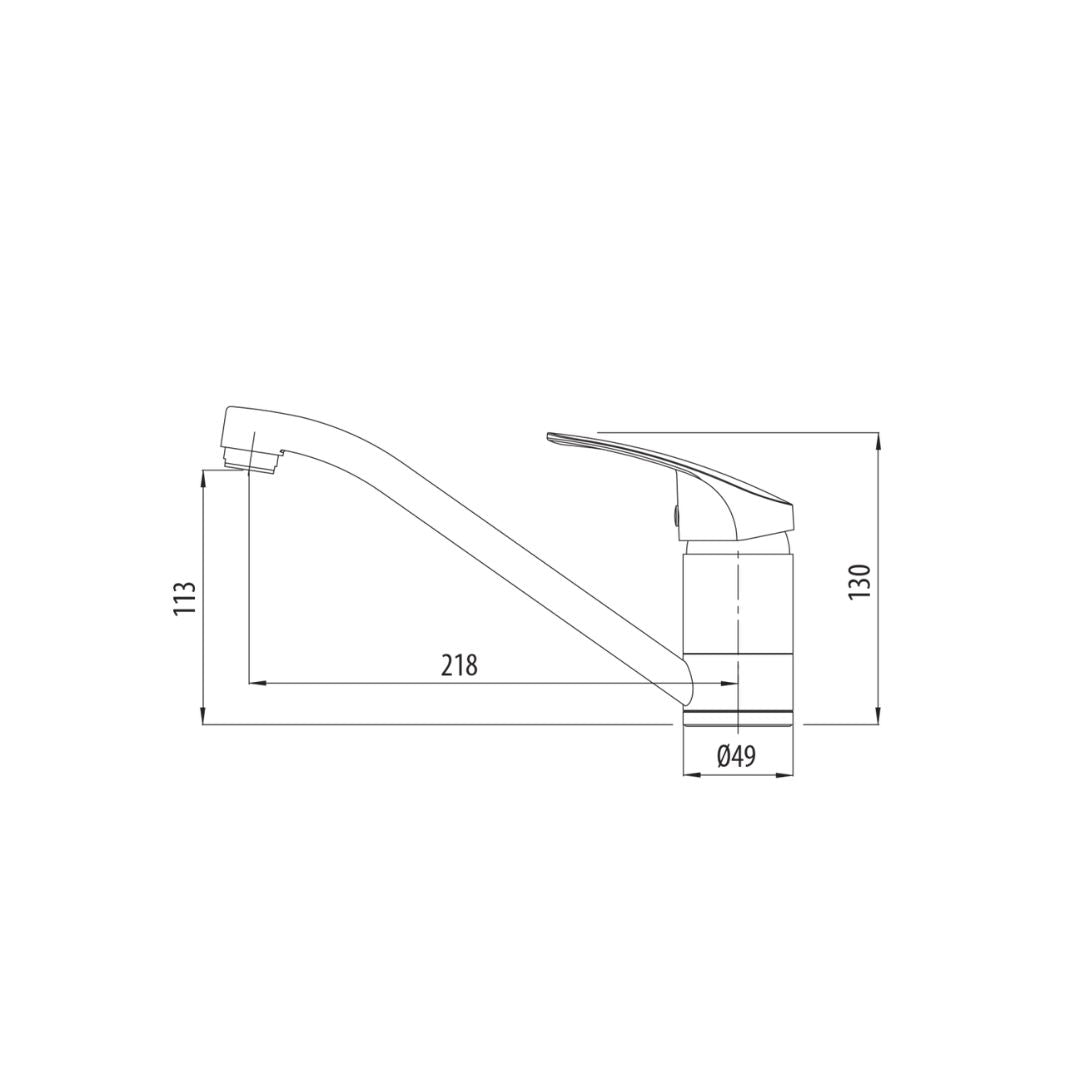 Oliveri London Single Lever Mixer Tap LON580FCR