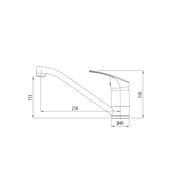 Oliveri London Single Lever Mixer Tap LON580FCR