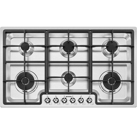 Smeg 90cm Stainless Steel Gas Cooktop PGA962