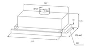 Kleenmaid  60cm Slide Out Rangehood  RHSOR61 - Factory Seconds Discount