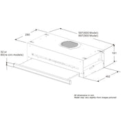 Robinhood 60cm Slide out Rangehood RO61SS/WH/80