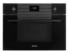 Load image into Gallery viewer, Smeg 60cm Black Linea Compact Speed Microwave Oven SFA4101SUN - Factory Seconds Discount
