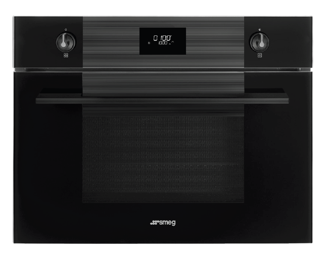 Smeg 60cm Black Linea Compact Speed Microwave Oven SFA4101SUN - Factory Seconds Discount