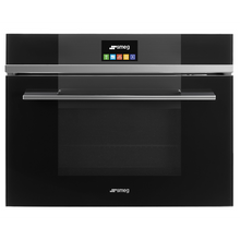 Load image into Gallery viewer, Smeg 60cm Black Linea Compact Speed Microwave Oven SFA4104MCN - Factory Seconds Discount
