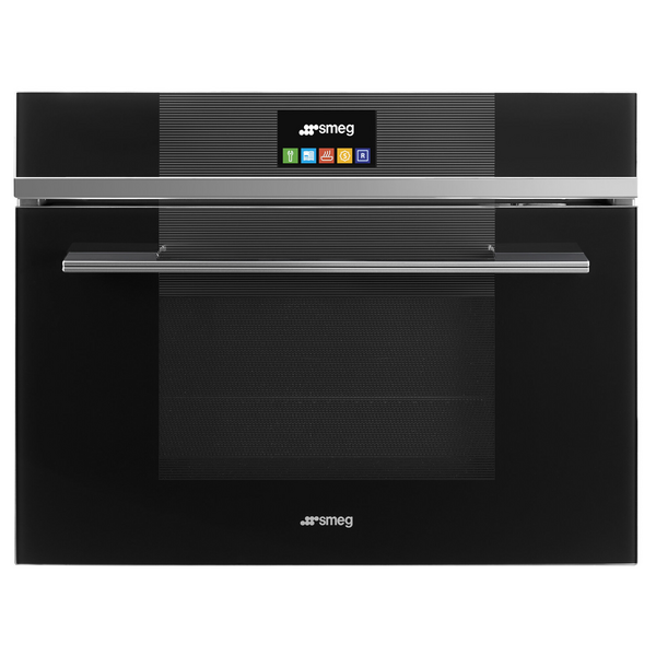 Smeg 60cm Black Linea Compact Speed Microwave Oven SFA4104MCN - Factory Seconds Discount