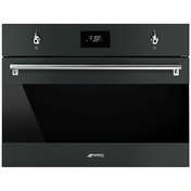 Smeg 60cm Matt Black Classic Compact Speed Microwave Oven SFA4301MCN - Factory Seconds