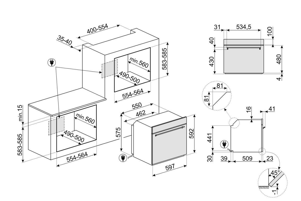 Smeg 60cm Stainless Steel Pyrolytic Oven SFPA6300TVX The Appliance Group