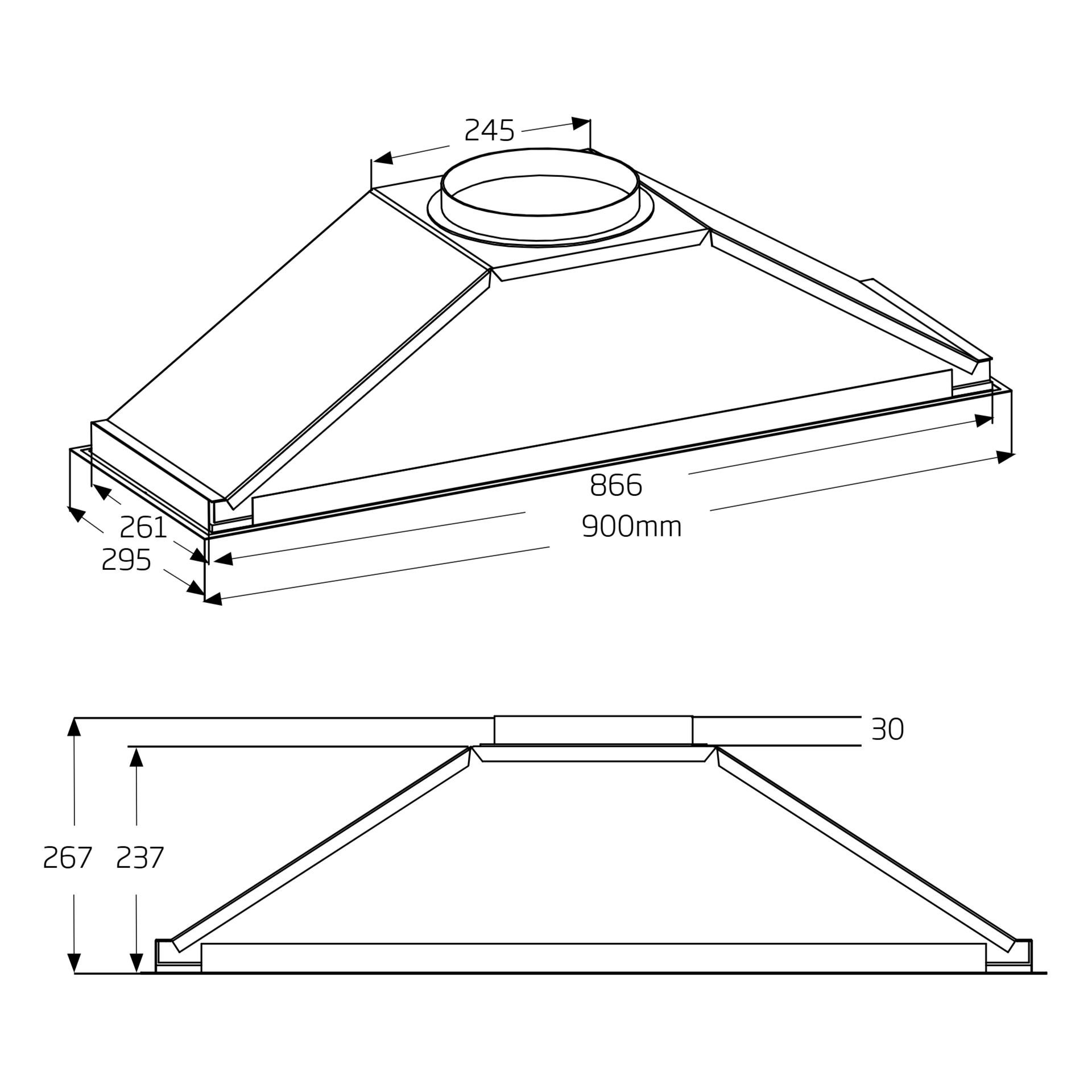 Schweigen EV-9UCQST dimensions diagram