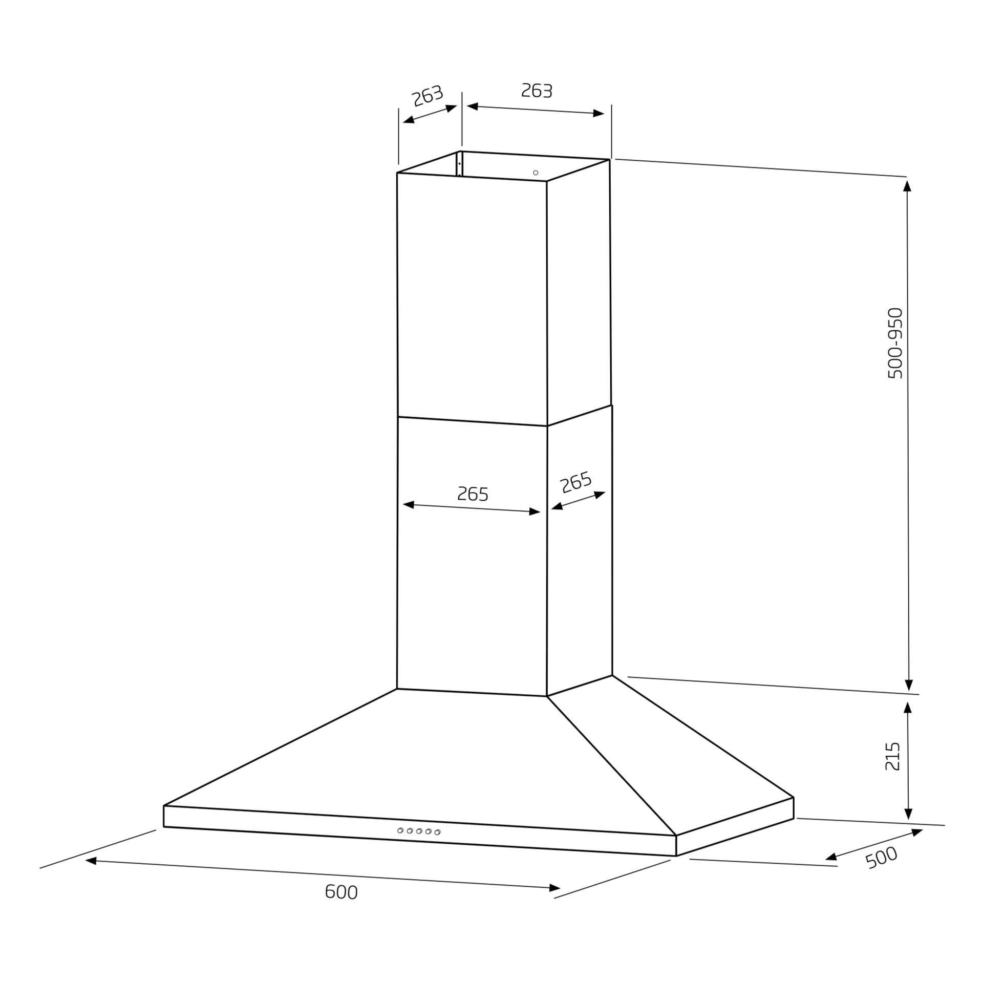 Schweigen TRI-600B dimensions diagram