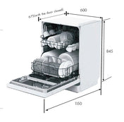 Euro Stainless Steel Freestanding Dishwasher EDW12PSS
