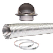 Sirius 200mm Ducting Kit with Domed Vent EASYWALL-200