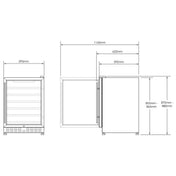Smart 46 Bottle Dual Zone Wine Fridge SMAWC54DN - Clearance
