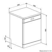 Smeg 60cm Freestanding Stainless Steel Dishwasher DWA6224X4 - Factory Seconds