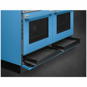 Smeg 120cm Turquoise Dual Fuel Freestanding Portofino Oven CPF120IGMPTA - Ex Display