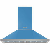 Smeg 120cm Portofino Turquoise Canopy Rangehood KPFA12T - Ex Display