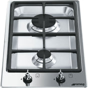 Smeg 30cm Classic Aesthetic Stainless Steel Cooktop PGA32G - Factory Seconds