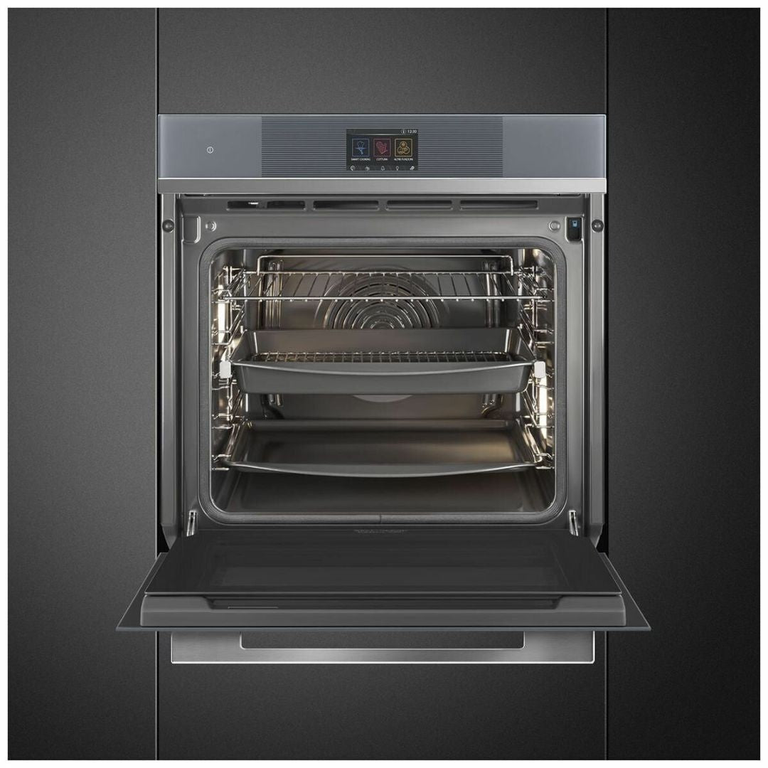 Smeg 60cm Linea Silver Pyrolytic Steam Oven SOPA6104S2PS - Factory Seconds