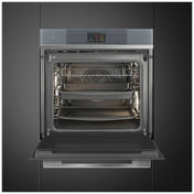 Smeg 60cm Linea Silver Pyrolytic Steam Oven SOPA6104S2PS - Factory Seconds
