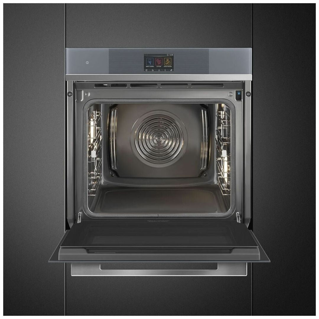 Smeg 60cm Linea Silver Pyrolytic Steam Oven SOPA6104S2PS - Factory Seconds