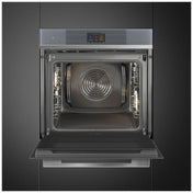 Smeg 60cm Linea Silver Pyrolytic Steam Oven SOPA6104S2PS - Factory Seconds