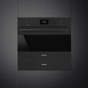 Smeg 60cm Classic Matte Black Warming Drawer CPR315N - Ex Display