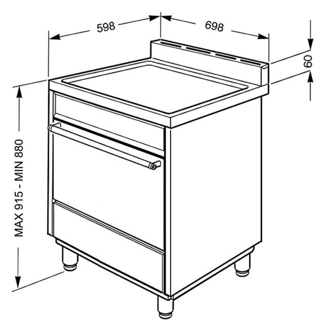Smeg 70cm Stainless Steel Freestanding Oven C7GVXA8 - Factory Seconds