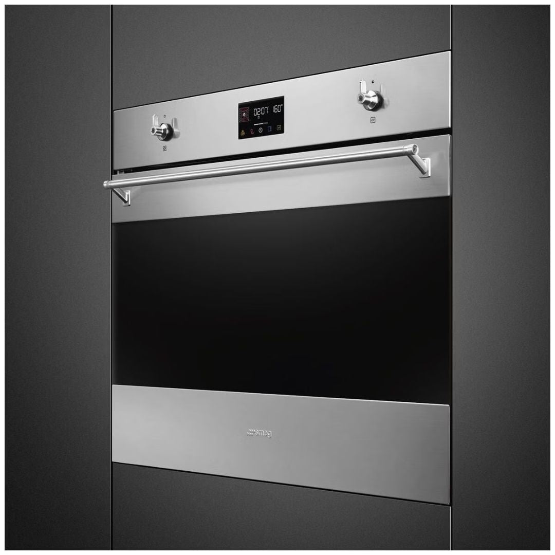 Smeg 70cm Stainless Steel Pyrolytic Oven SFPA7302TX - Factory Seconds
