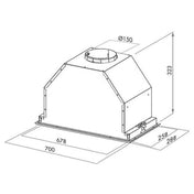 Smeg 70cm Undermount Rangehood SHC790N - Factory Seconds