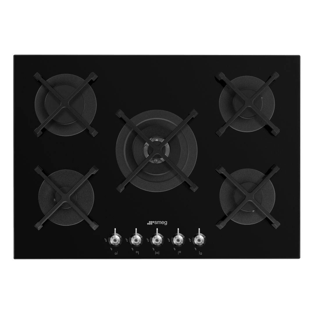 Smeg 72cm Classic Gas On Tempered Glass Cooktop PV375NAU