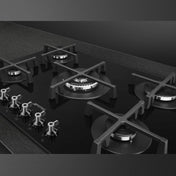 Smeg 72cm Classic Gas On Tempered Glass Cooktop PV375NAU