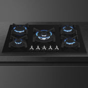 Smeg 72cm Classic Gas On Tempered Glass Cooktop PV375NAU