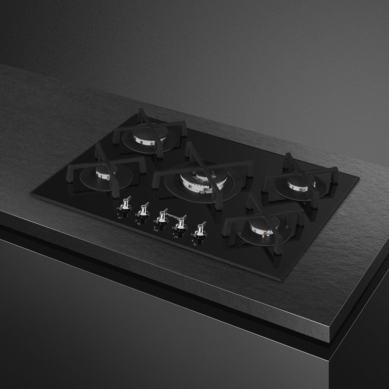 Smeg 75cm Classic Gas on Glass Cooktop PV375NAU - Carton Damage