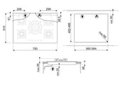 Smeg 75cm Classic Gas on Glass Cooktop PV375NAU - Carton Damage