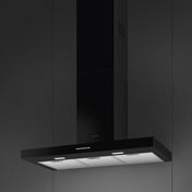Smeg 90cm Wall Mount Gloss Black Canopy Rangehood KBTAU900NE - Clearance