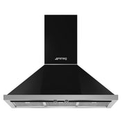 Smeg 90cm Black Portofino Canopy Rangehood KPFA9BL - Factory Seconds