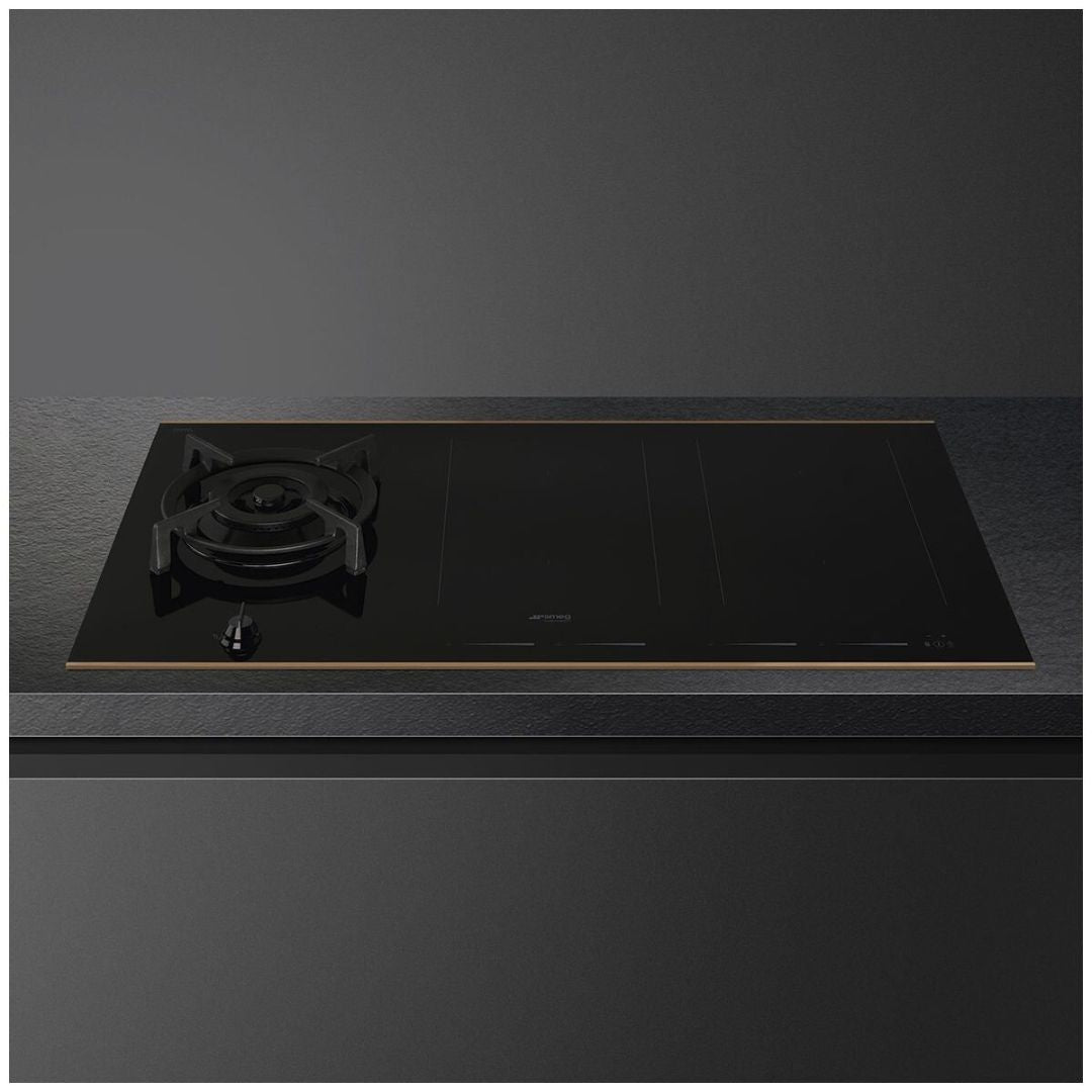 Smeg 90cm Induction Cooktop with Gas Burner SAIG6954R - Factory Seconds
