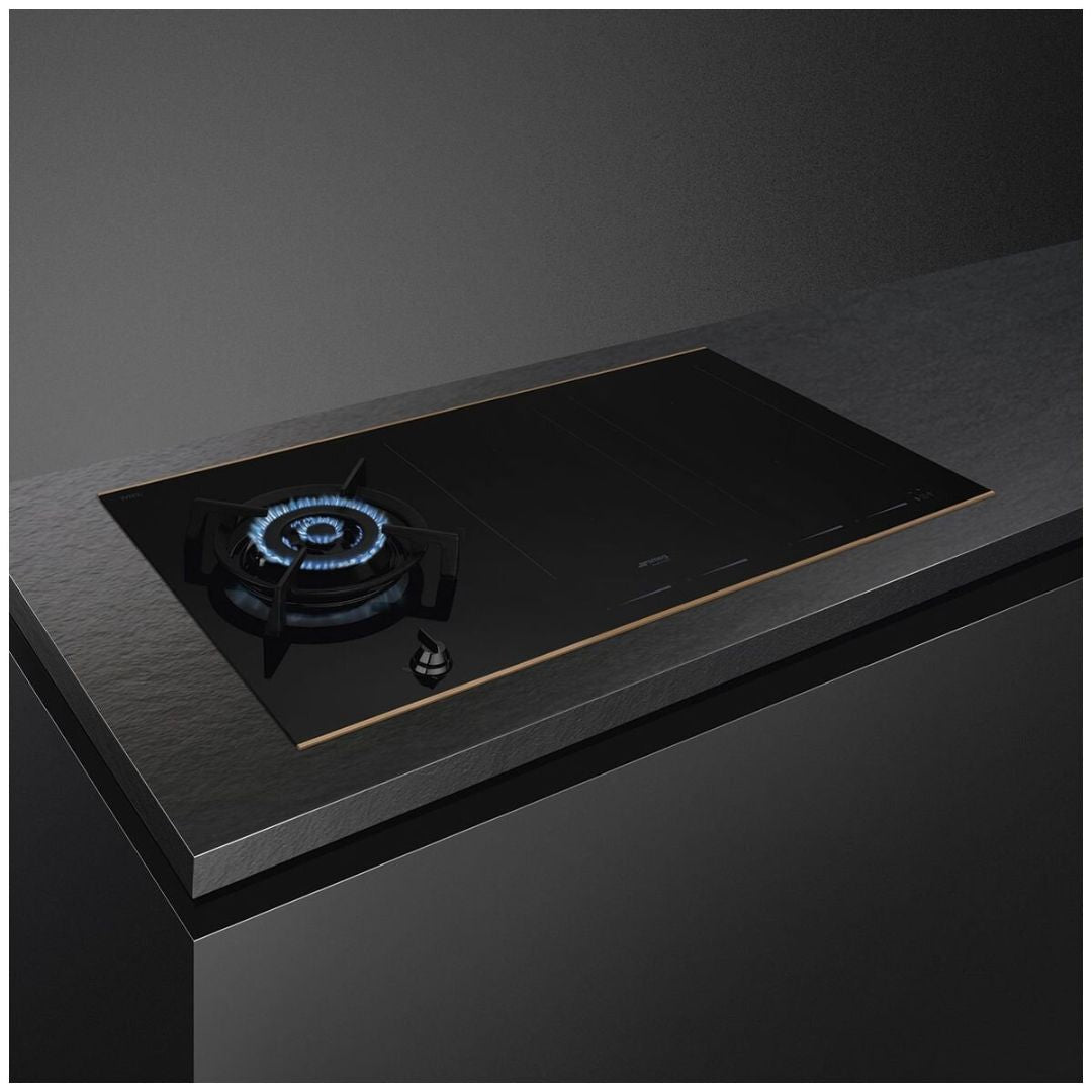 Smeg 90cm Induction Cooktop with Gas Burner SAIG6954R - Factory Seconds