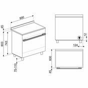 Smeg 90cm White Freestanding Portofino Oven CPF9IPWH - Factory Seconds