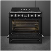 Smeg 90cm Victoria Dual Fuel Freestanding Oven TRA90BL2 - Factory Seconds