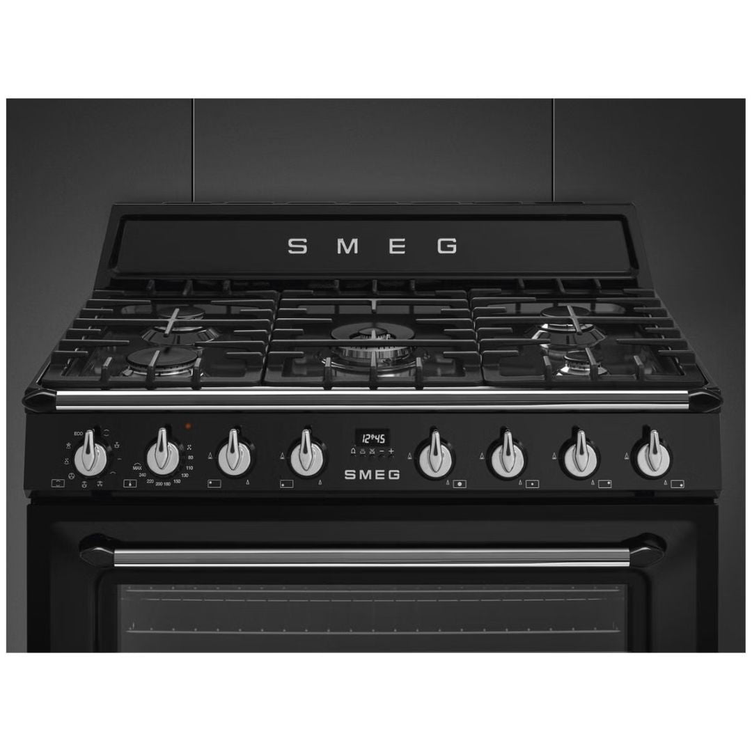 Smeg 90cm Victoria Dual Fuel Freestanding Oven TRA90BL2 - Factory Seconds