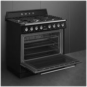 Smeg 90cm Victoria Dual Fuel Pyrolytic Freestanding Oven TRA90GPBL - Factory Seconds